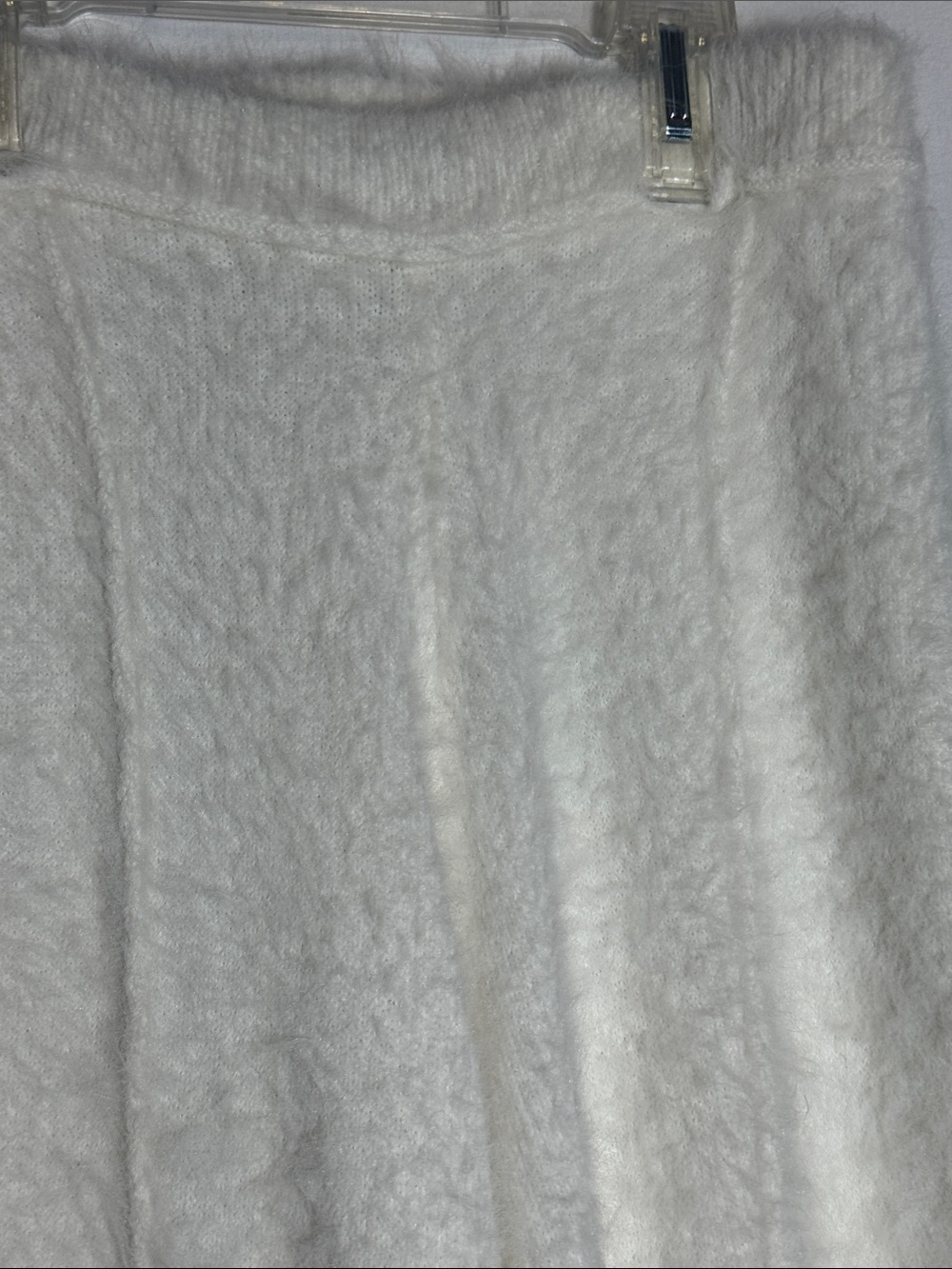 Free People Fuzzy Cozy Cream Wide-Leg Lounge Pants Women’s Size Small - Picture 4 of 8